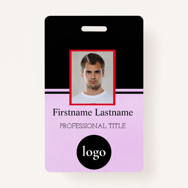 Custom Employee - Photo, Bar Code, Logo, Name Badg ID Badge (Front)