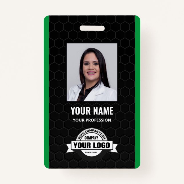 Custom Employee - Photo, Bar Code, Logo, Name Badg ID Badge (Front)
