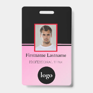 Custom Employee - Photo, Bar Code, Logo, Name Badg ID Badge