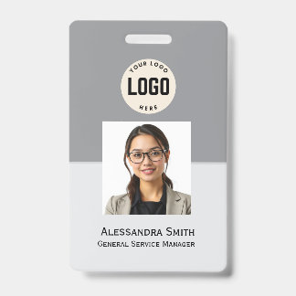 Custom Employee Photo, Bar Code, Logo, Name Badge ID Badge