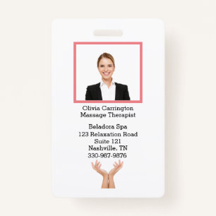 Custom Employee Photo Bar Code Logo Name Badge ID Badge