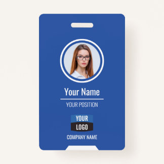 Custom Employee Photo, Bar Code, Logo, Name Badge ID Badge