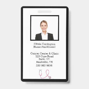 Custom Employee Photo Bar Code Logo Name Badge ID Badge