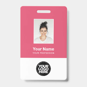 Custom Employee Photo, Bar Code, Logo, Name Badge ID Badge