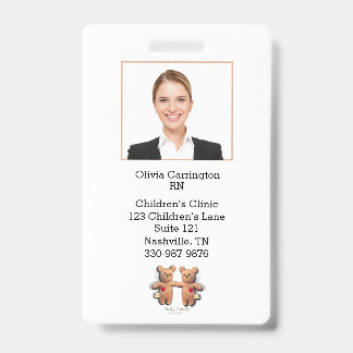 Custom Employee Photo Bar Code Logo Name Badge ID Badge