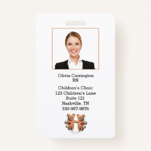 Custom Employee Photo Bar Code Logo Name Badge ID Badge
