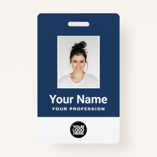 Custom Employee Photo, Bar Code, Logo, Name Badge ID Badge