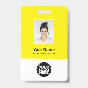 Custom Employee Photo, Bar Code, Logo, Name Badge ID Badge