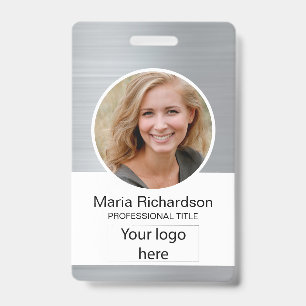 Custom Employee, Photo, Bar Code, Logo, Name Badge ID Badge