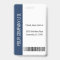 Custom Employee Photo, Bar Code, Logo, Name Blue