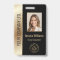 Custom Employee Photo, Bar Code, Logo, Name Gold