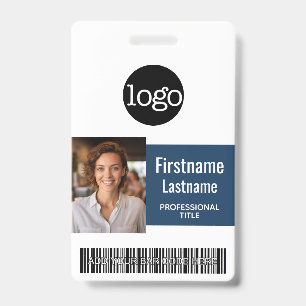 Custom Employee - Photo, Bar Code, Logo, Name ID Badge