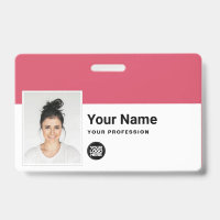 Custom Employee - Photo, Bar Code, Logo, Name