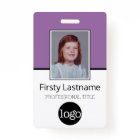 Custom Employee - Photo, Bar Code, Logo, Name