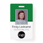Custom Employee - Photo, Bar Code, Logo, Name