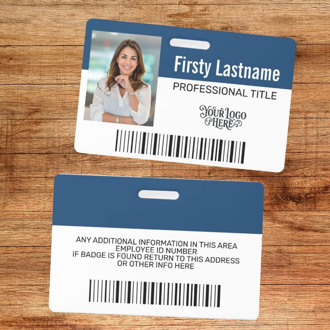 Custom Employee - Photo, Bar Code, Logo, Name  ID Badge (Creator Uploaded)