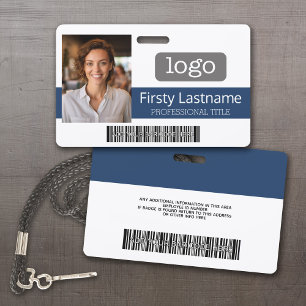Custom Employee - Photo, Bar Code, Logo, Name ID Badge