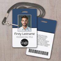 Custom Employee - Photo, Bar Code, Logo, Name