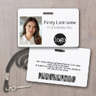 Custom Employee - Photo, Bar Code, Logo, Name