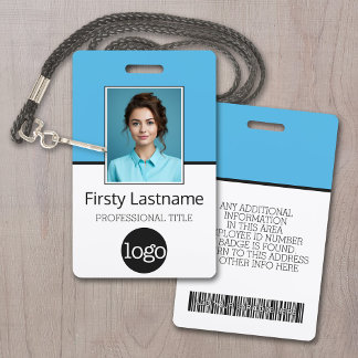 Custom Employee - Photo, Bar Code, Logo, Name ID Badge