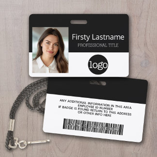 Custom Employee - Photo, Bar Code, Logo, Name ID Badge