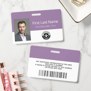 Custom Employee - Photo, Bar Code, Logo, Name ID Badge