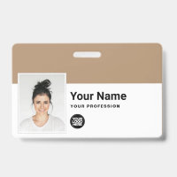 Custom Employee - Photo, Bar Code, Logo, Name