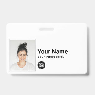 Custom Employee - Photo, Bar Code, Logo, Name ID Badge
