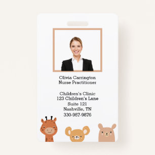 Custom Employee Photo Bar Code Logo Name ID Badge