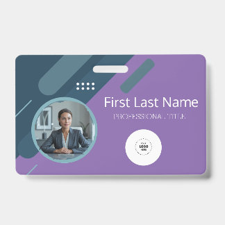 Custom Employee - Photo, Bar Code, Logo, Name  ID Badge