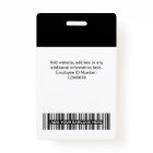 Custom Employee Photo, Bar Code, Logo, Name