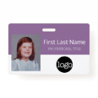 Custom Employee - Photo, Bar Code, Logo, Name