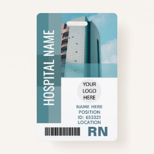 Custom Employee Photo, Bar Code, Logo, Name ID ID Badge