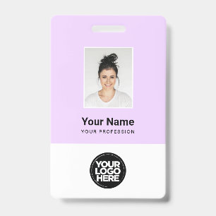 Custom Employee Photo, Bar Code, Name Badge ID Badge