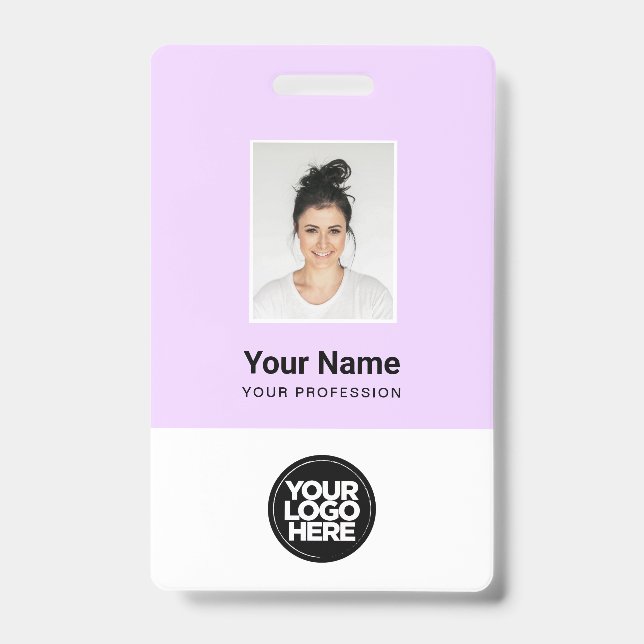 Custom Employee Photo, Bar Code, Name Badge ID Badge (Front)
