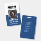 Custom Employee Photo Company Logo Modern Name 