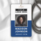 Custom Employee Photo Company Logo Modern Name 