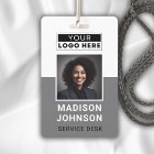 Custom Employee Photo Company Logo Modern Name
