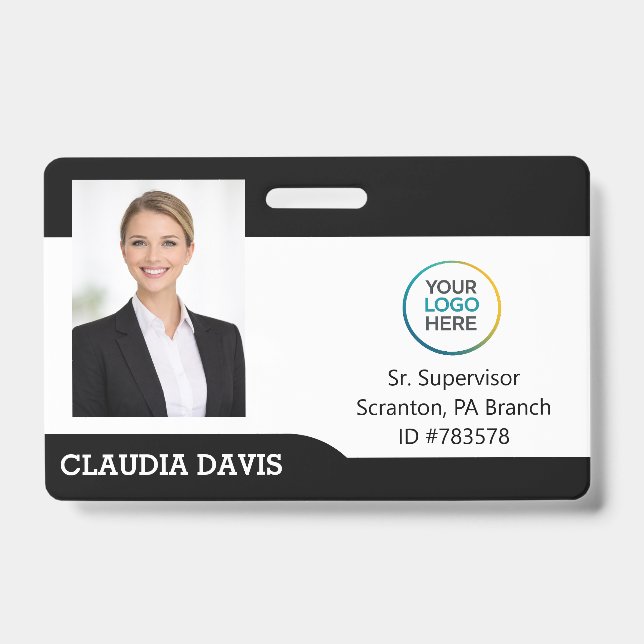 Custom Employee Photo ID Badge (Front)