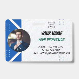 Custom Employee Photo ID Badge Card