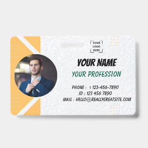 Custom Employee Photo ID Badge Card