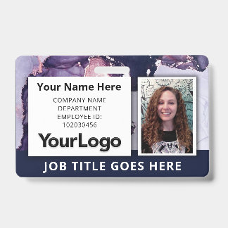 Custom Employee Photo ID Badge Template