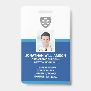 Custom Employee Photo ID, Barcode & Logo Company ID Badge
