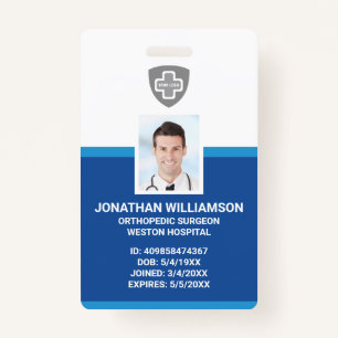 Custom Employee Photo ID, Barcode & Logo Company ID Badge