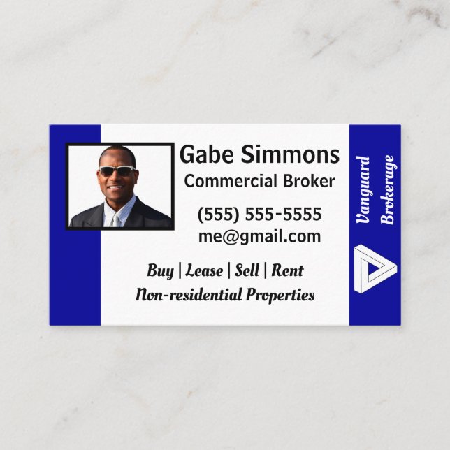 Custom Employee Photo ID Business Card (Front)