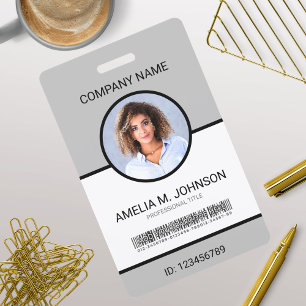 Custom Employee Photo ID Card Badge
