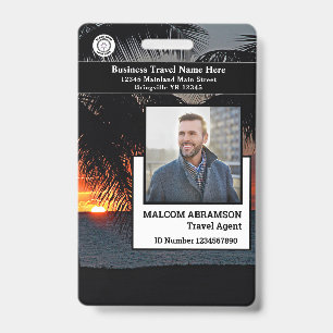 Custom Employee Photo ID Card Bar Code  Badge