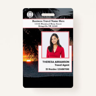 Custom Employee Photo ID Card Bar Code  ID Badge