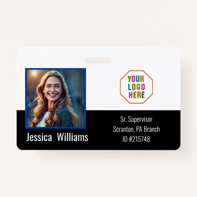 Custom Employee Photo ID Company ID Badge (Front)
