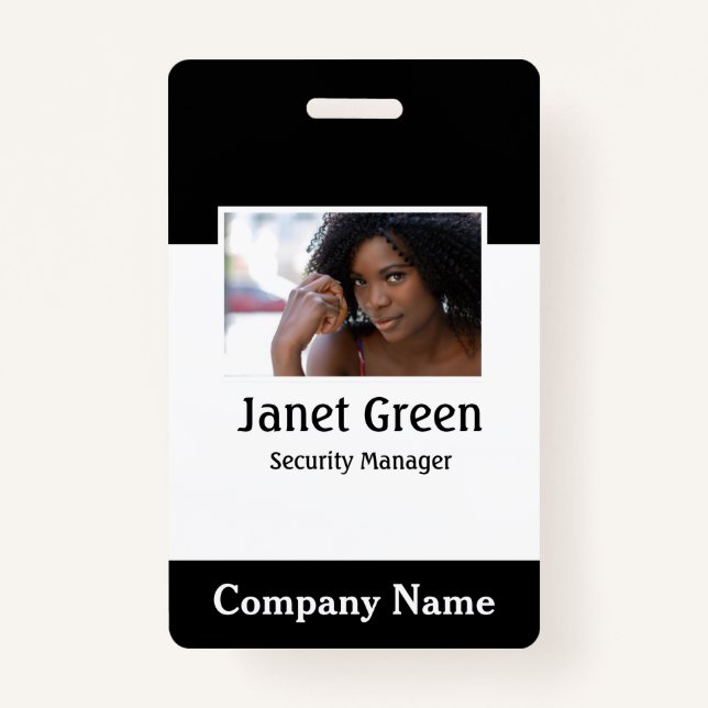 Custom Employee Photo ID Company Security ID Badge (Front)